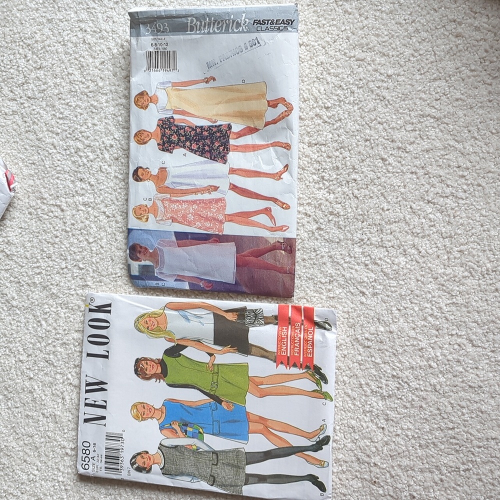 Vintage 2 sewing patterns dress/jumper